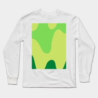 Abstract green swirl pattern Long Sleeve T-Shirt